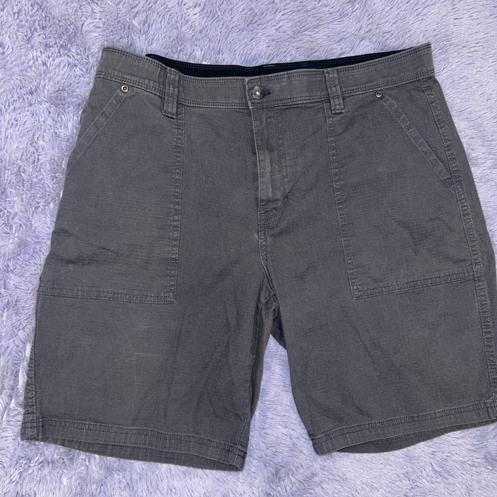 Weatherproof Men's 36 Utility Trail Shorts 9" Inseam Dark Gray Ripstop Outdoor